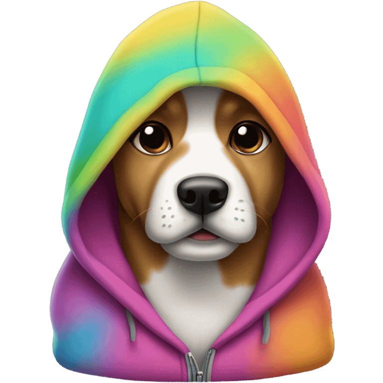 Dog wearing a hoodie emoji