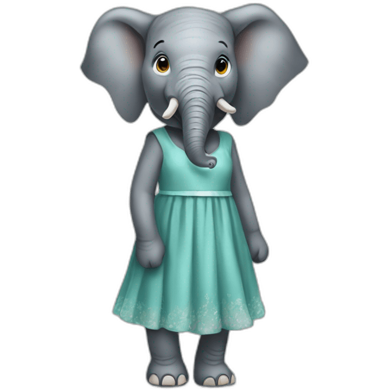 Elephant in dress emoji