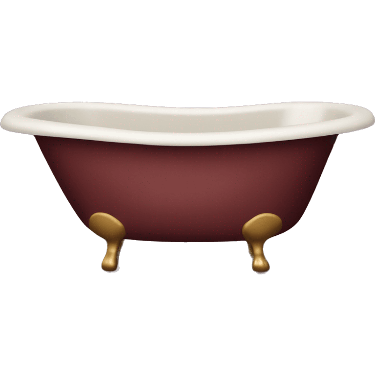 realistic burgundy bathtub emoji