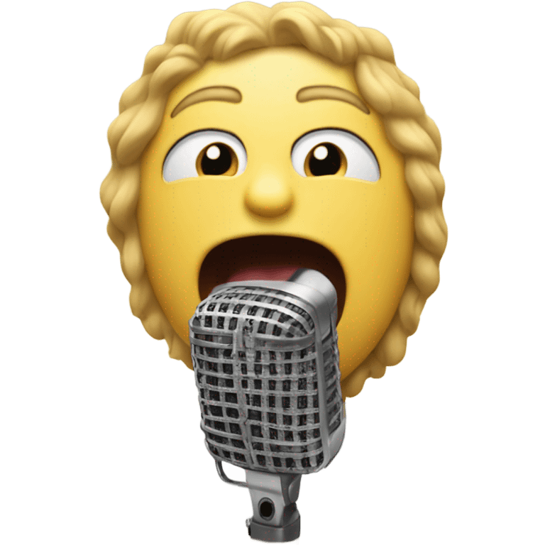 an emoji of someone singing emoji