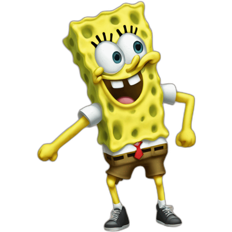 SpongeBob dabbing emoji