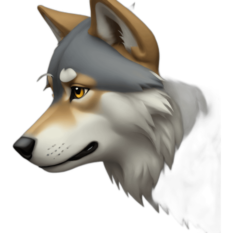 Wolf sad emoji