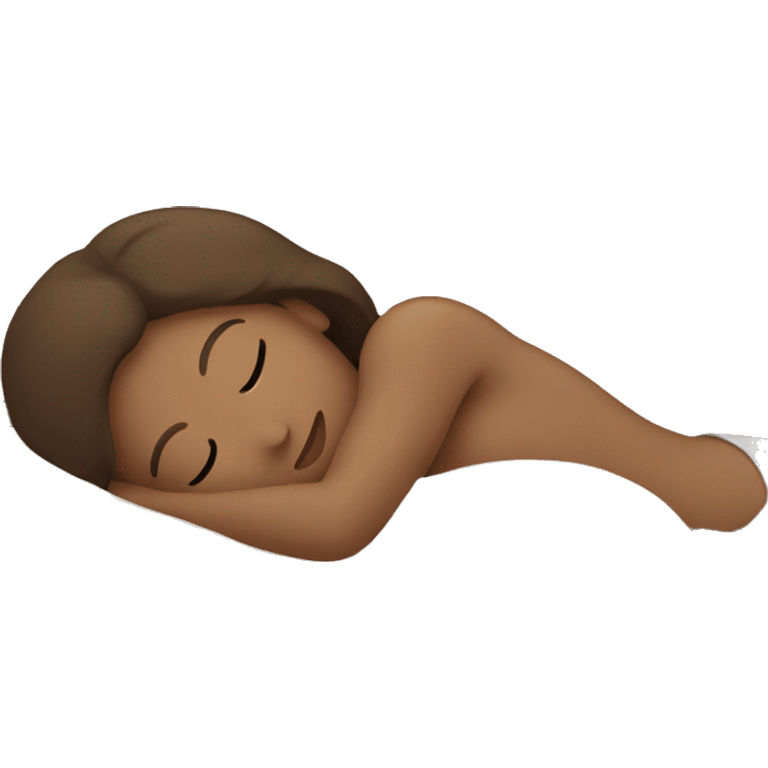 brown hair girl sleeping with a blanket emoji