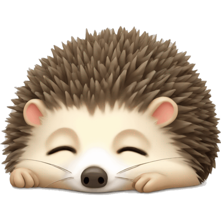 Hedgehog sleeping emoji