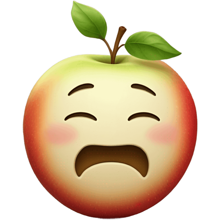 Apple moon face emoji with a body emoji