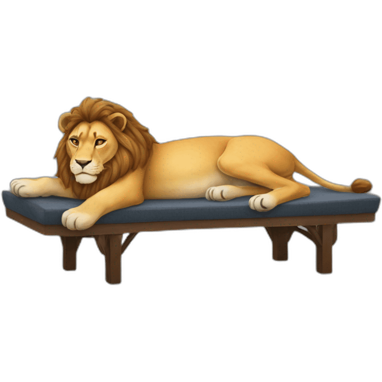 supine lion emoji