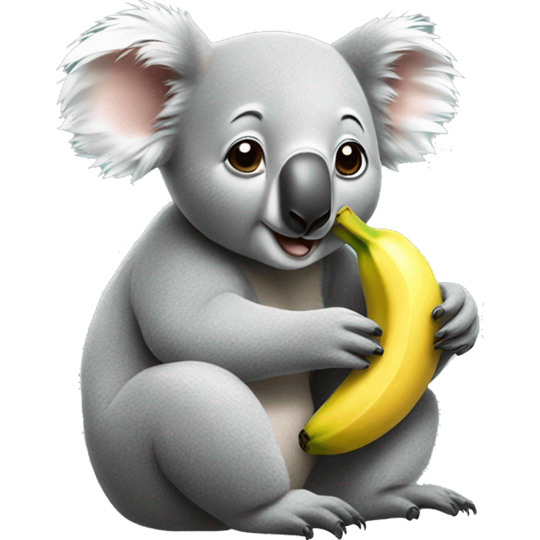 Koala eating a banana  emoji