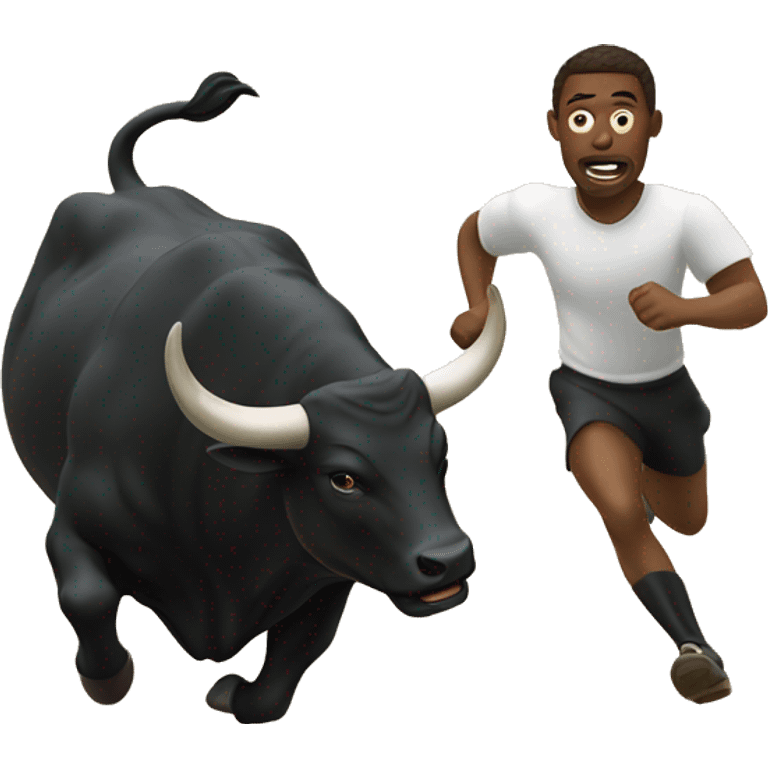 chasing bull emoji