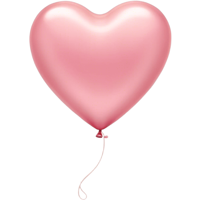 Cinematic tiny floating heart balloon, glossy and round, warm pink hues, slightly transparent with a soft glow, delicate string gently swaying, dreamy and adorable. emoji