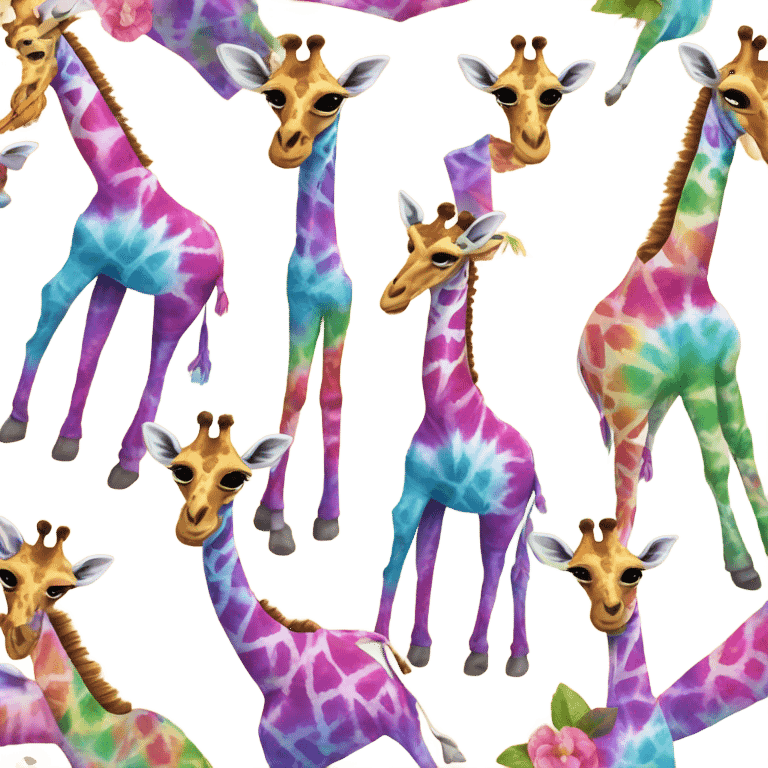 Giraffes hippie emoji