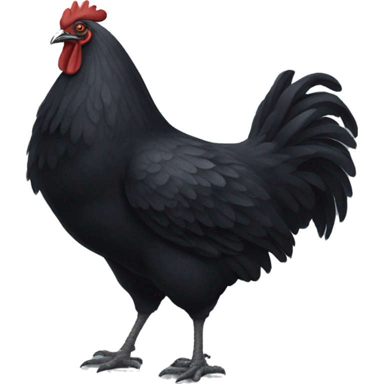 big black chicken\ emoji