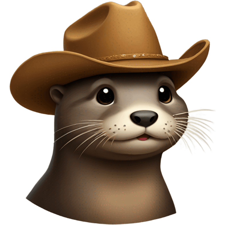 Otter wearing cowboy hat emoji