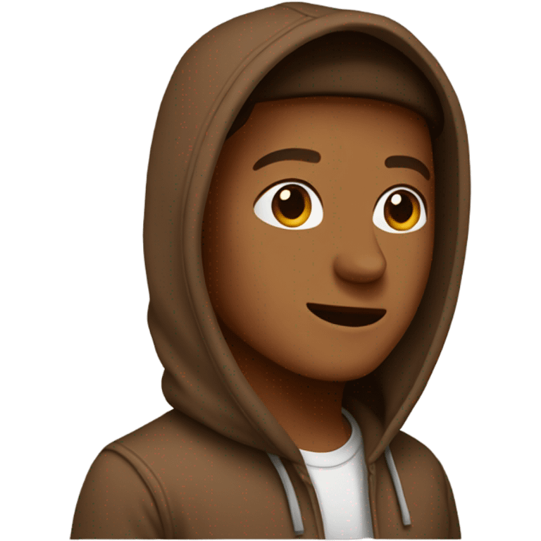 Brown hoodie emoji