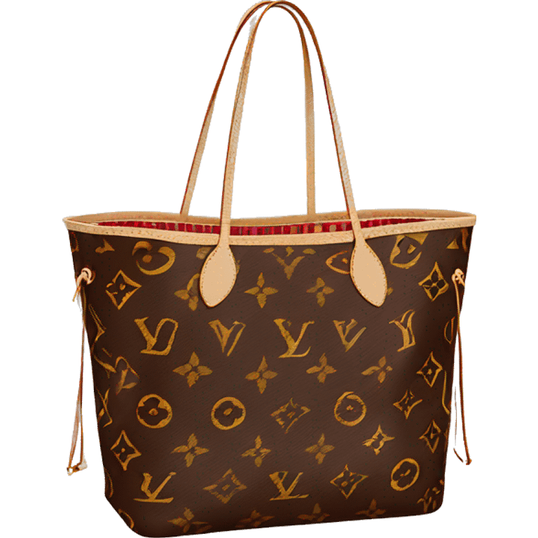 Luis Vuitton neverfull tote bag  emoji