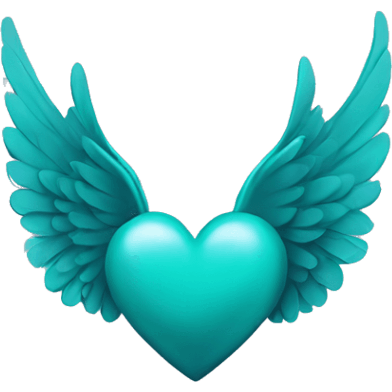 teal heart with wings emoji