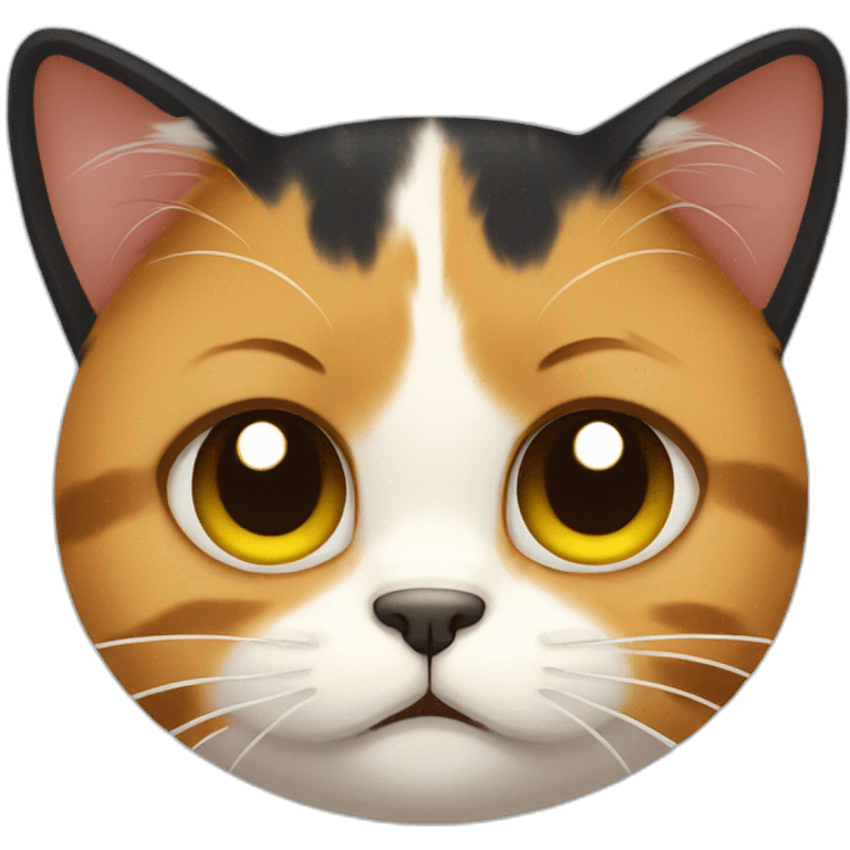 Calico cat sad emoji