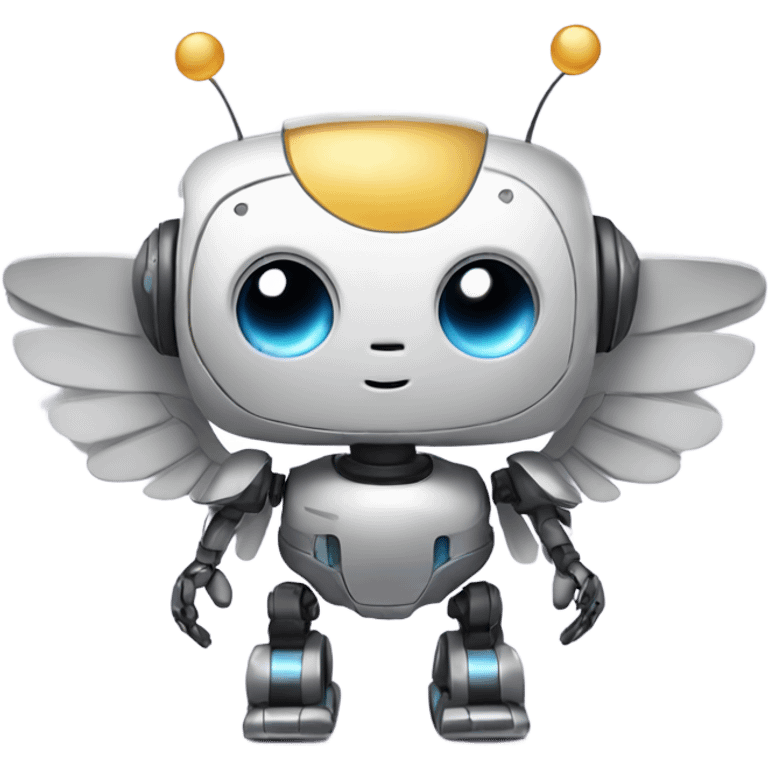 cute robot with wings emoji