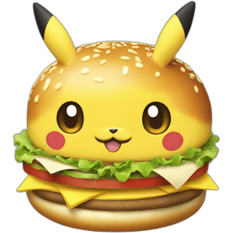 Pikacachu burger emoji