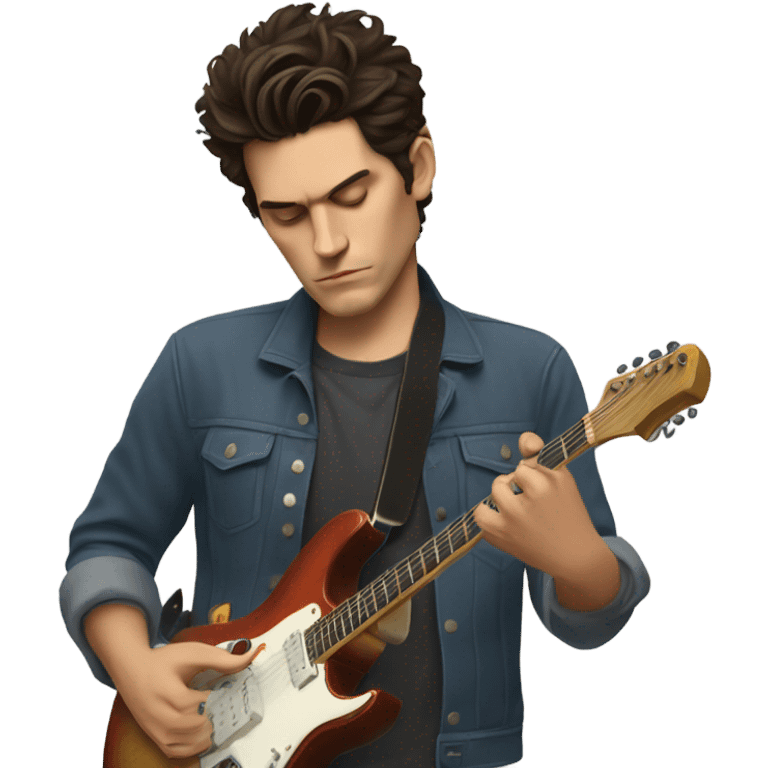 John Mayer with a guitar emoji