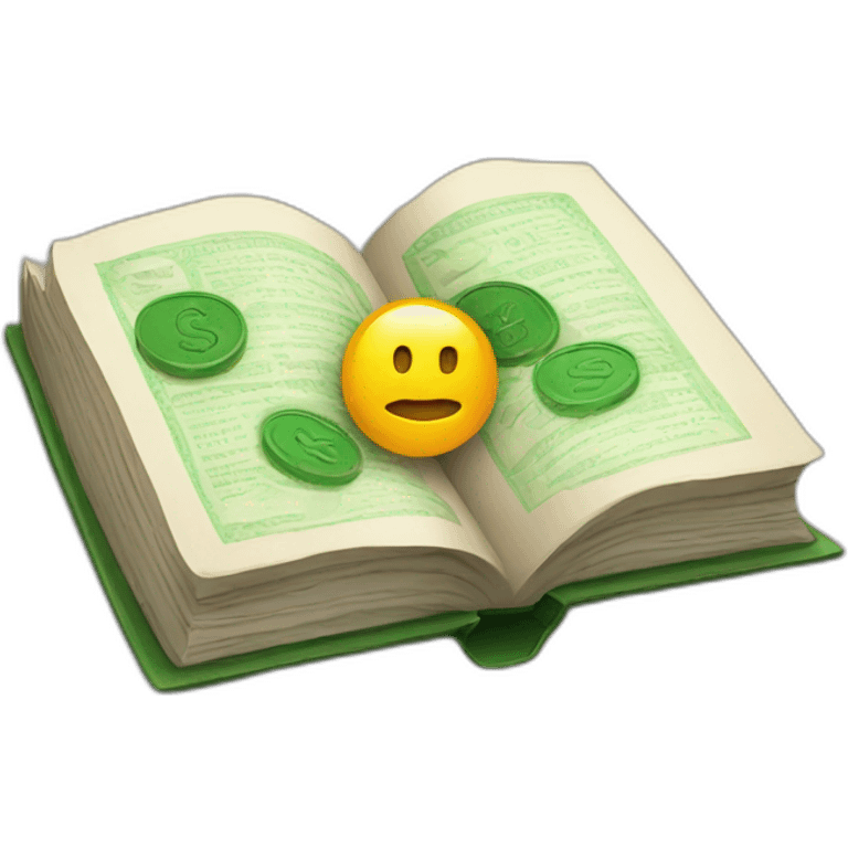 book with dollar sign emoji