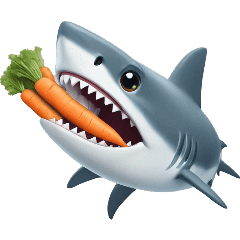 Sharks eating carrots emoji