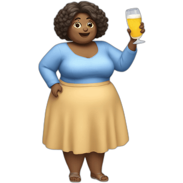 Fat Lizzie partying emoji