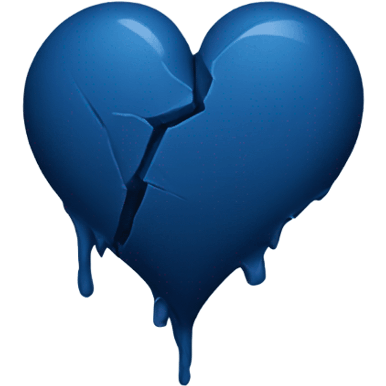 
broken dark blue heart emoji