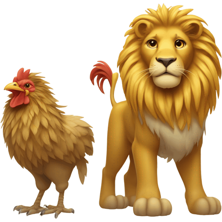 Lion little chicken full body  emoji