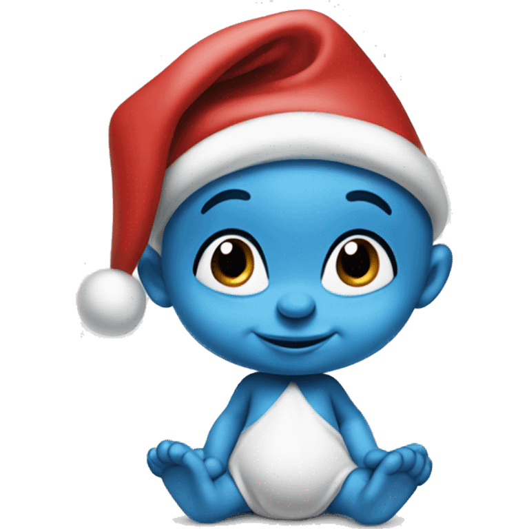 Christmas baby Smurfs  emoji