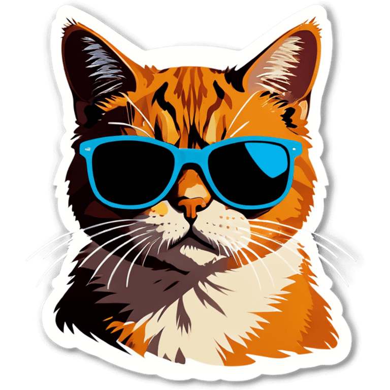 Cat with sunglasses emoji