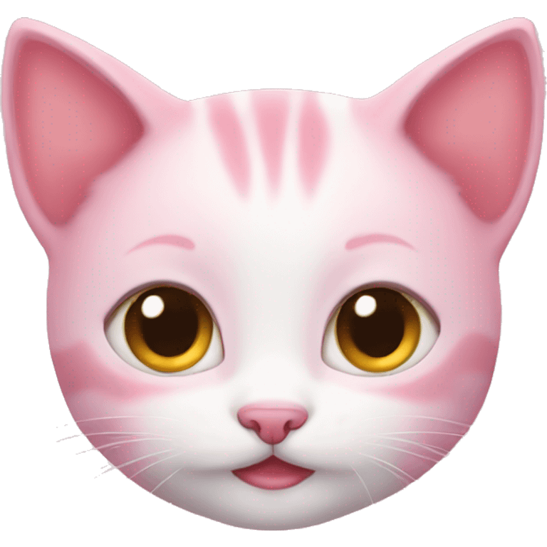 Pink cute kitten emoji