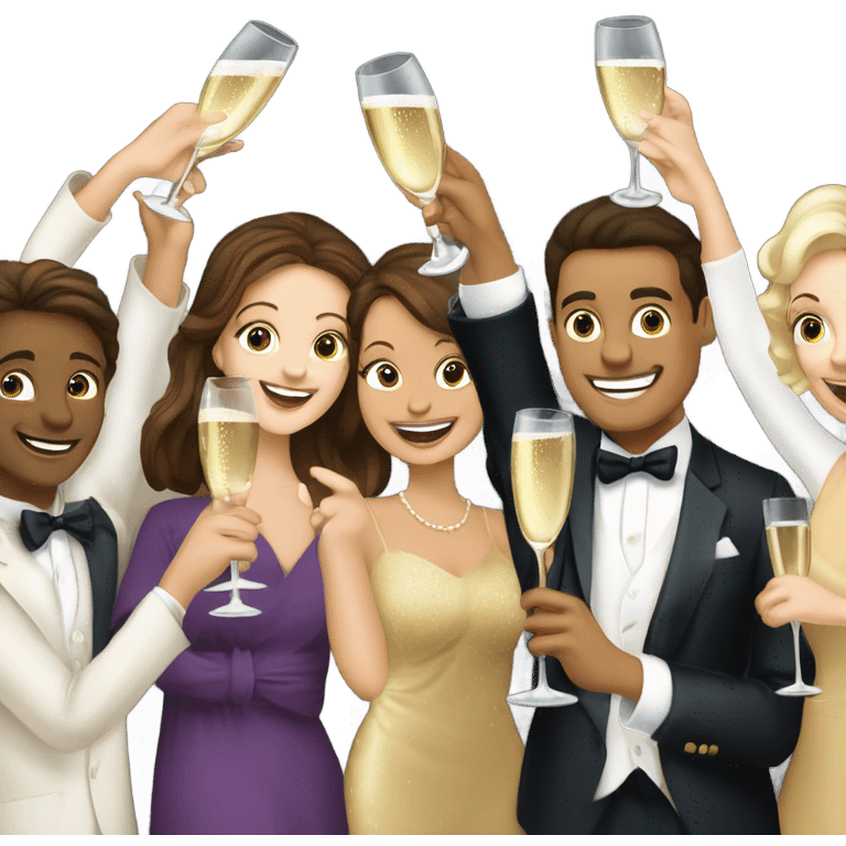 Champagne party emoji