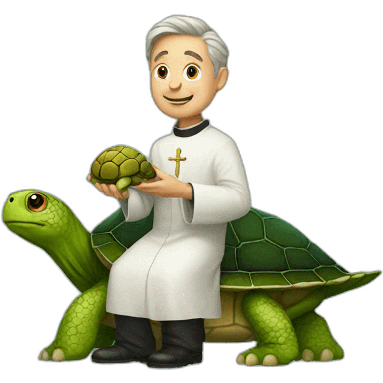 a Priest with a turtle emoji