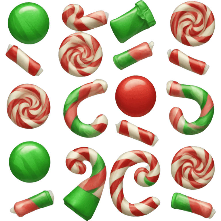 Christmas candy emoji