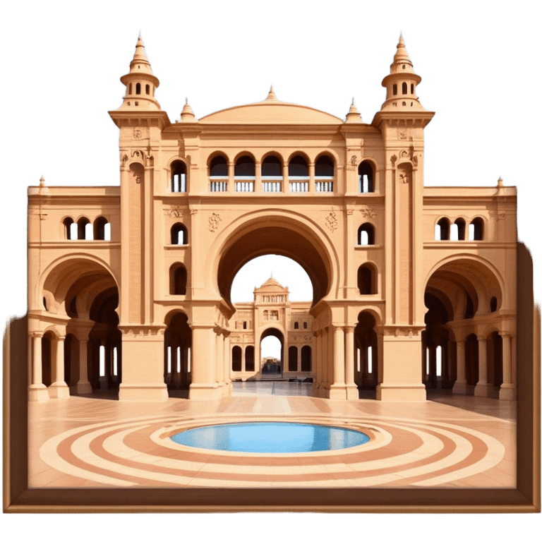 Plaza de España Landmark Emoji – Featuring its semicircular palace, grand arches, and decorative tilework. emoji