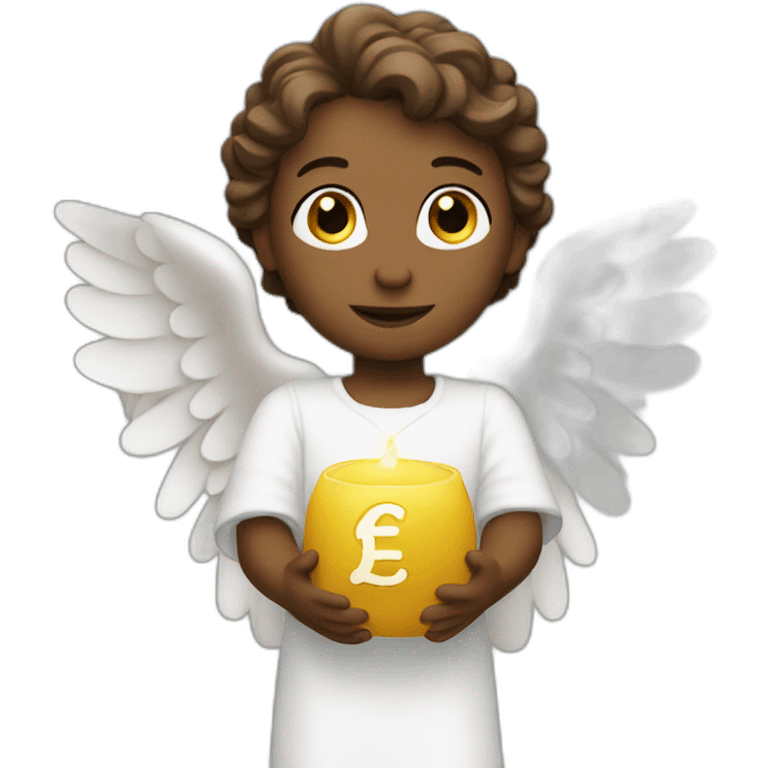 angel holding € emoji