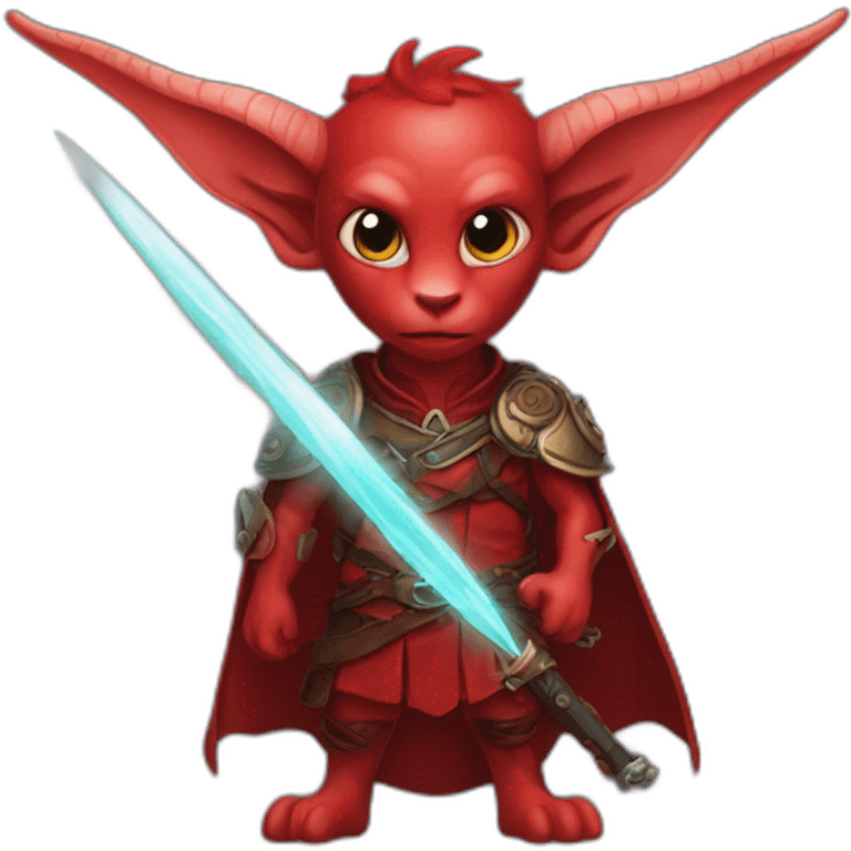 red teifling with psychic weapons emoji