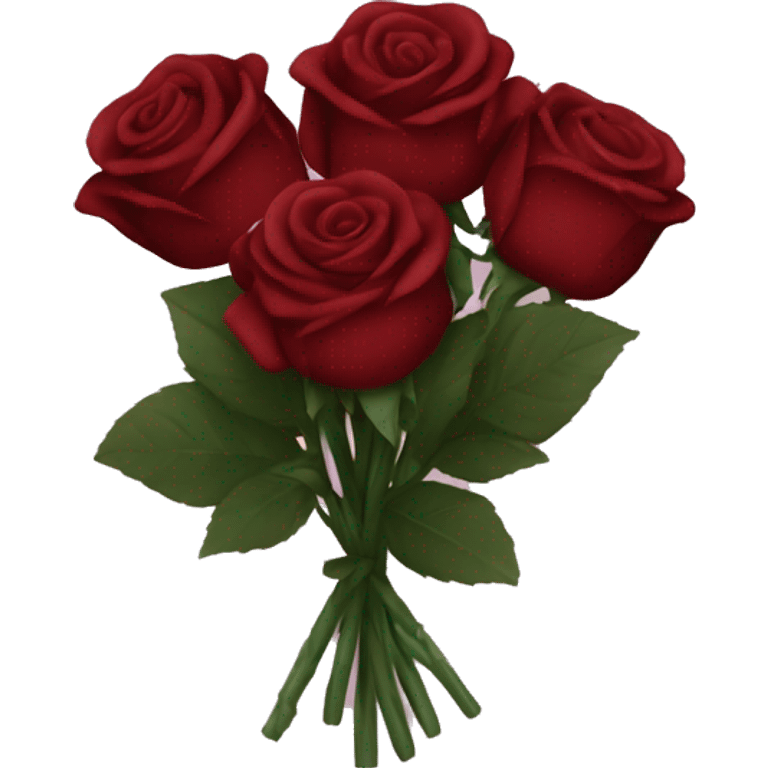 Bouquet of dark red roses emoji