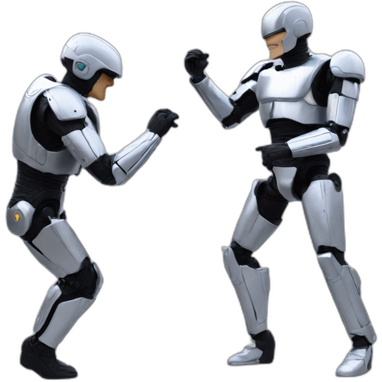 Vandamme dancing with robocop emoji