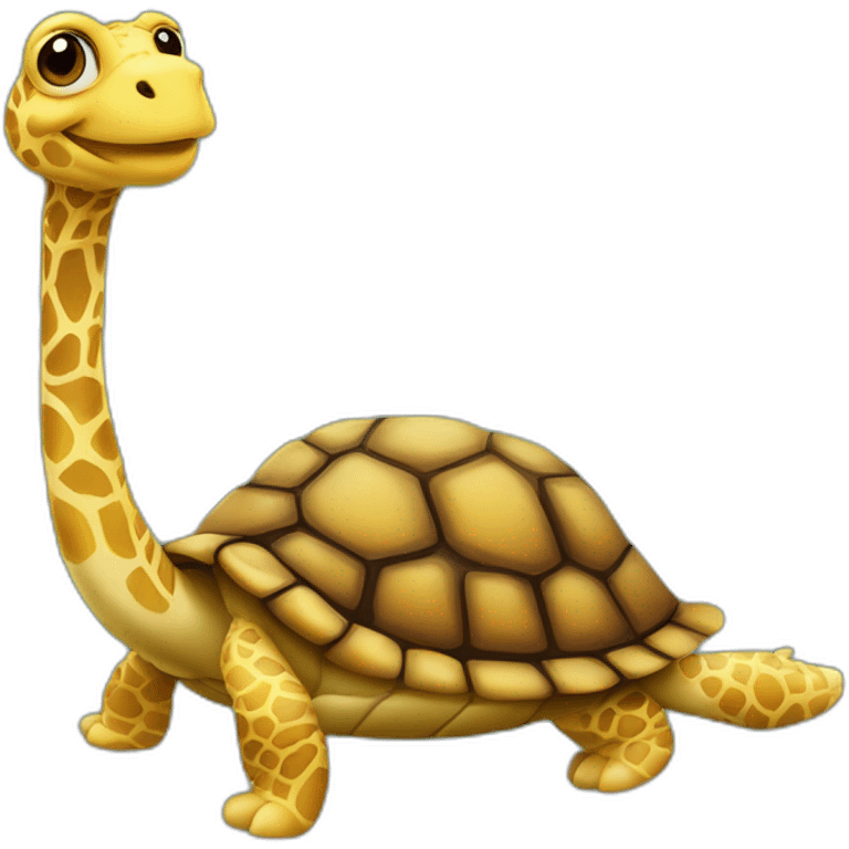 Tortue sur girafe emoji