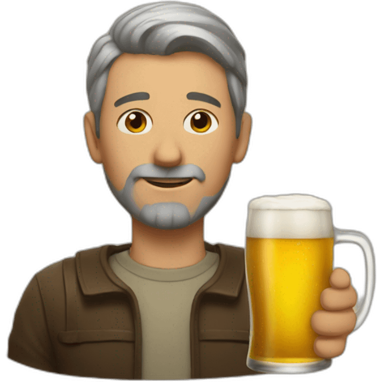 Man with beer emoji