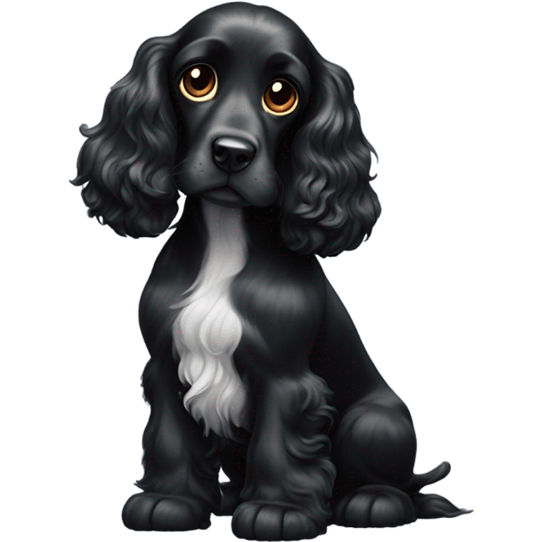 Black Cocker spaniel emoji