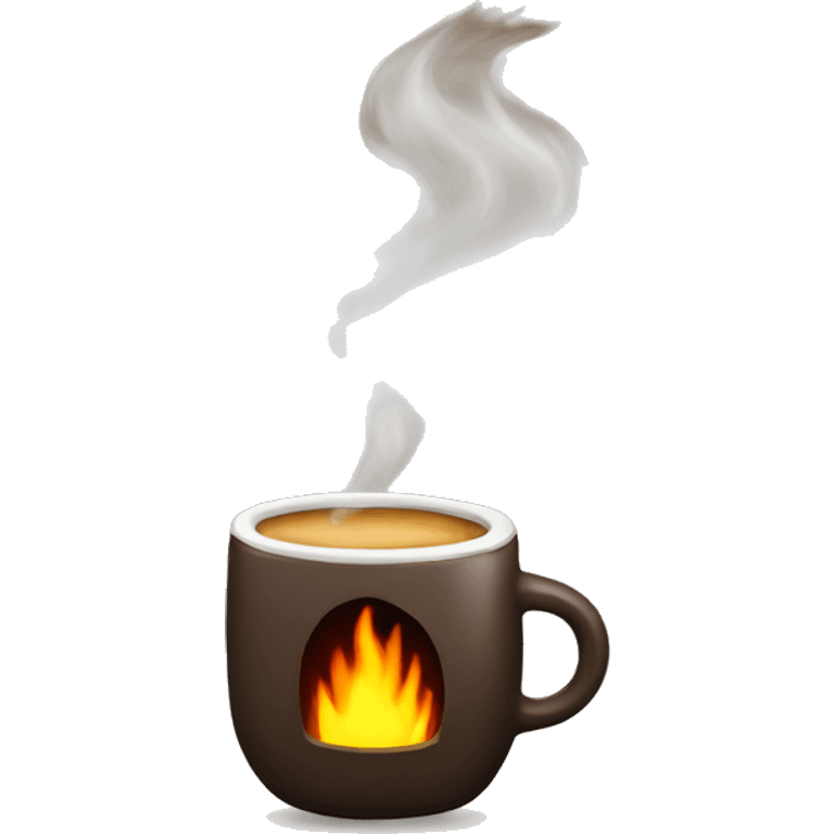 Coffee wirh fireplace emoji