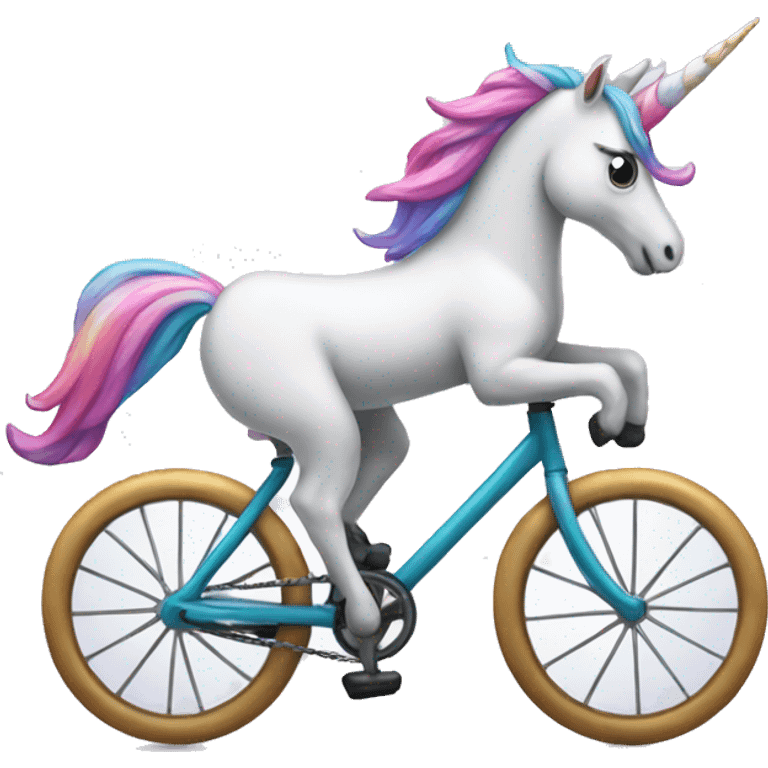 Unicorn on a bicycle  emoji