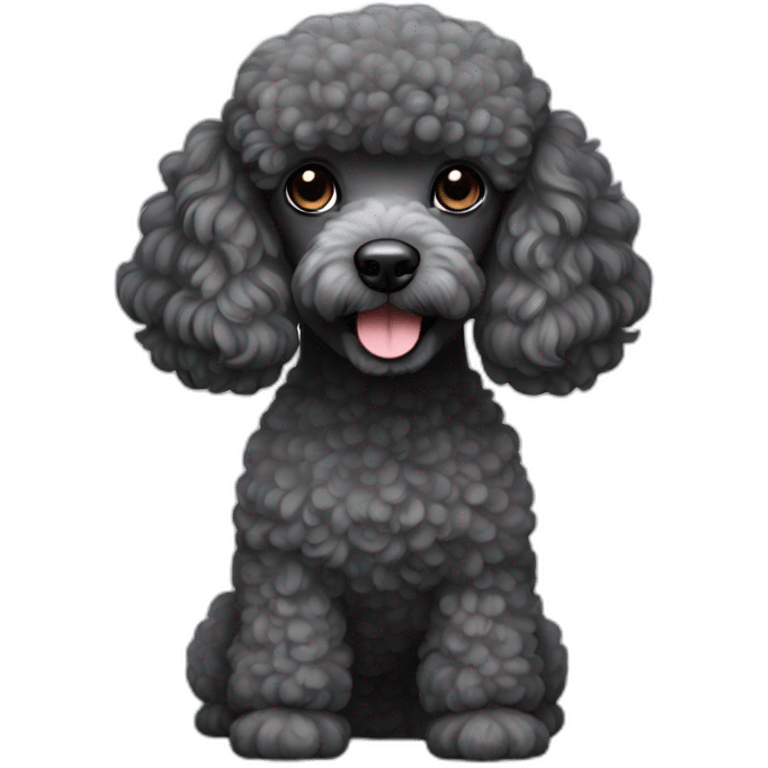 dark gray poodle emoji