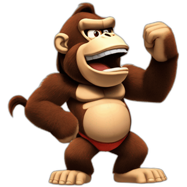 Donkey Kong singing emoji