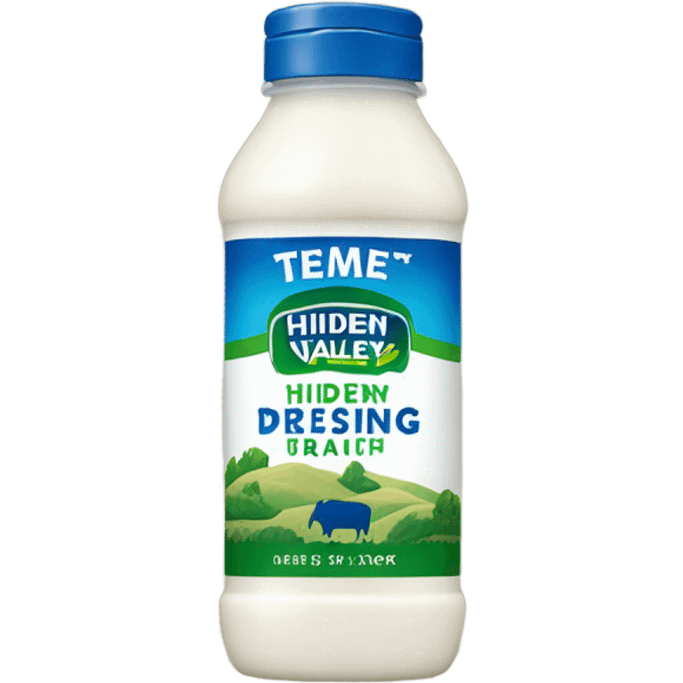 Bottle of hidden valley ranch  emoji