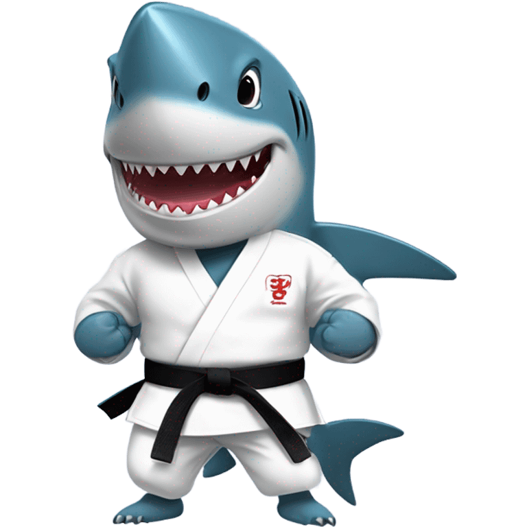 shark with karate suit emoji