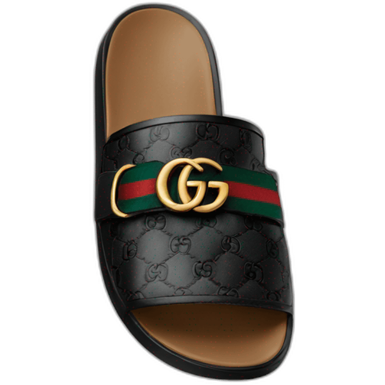 Black Gucci slide emoji