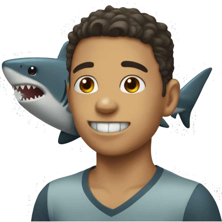 boy shark hybrid emoji